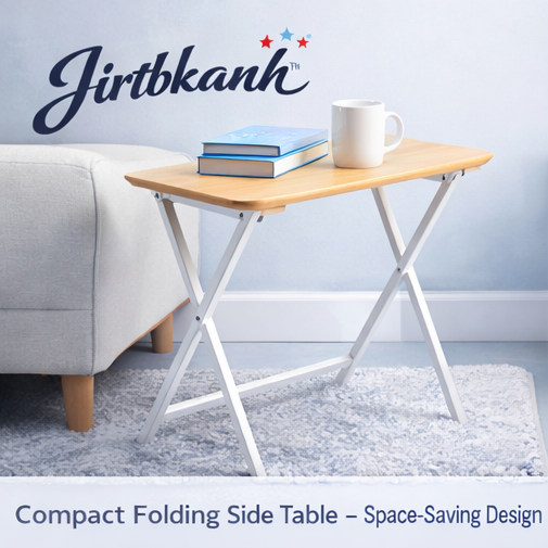 Jirtbkanh™ Compact Folding Side Table – Space-Saving Design, Compact side table, folding furniture, Jirtbkanh™ side table, space-saving furniture, small space furniture