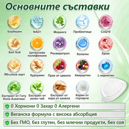 🎁 Останаха само 5 кутии! Предлагаме ви допълнителна отстъпка от 50%! Възползвайте се и бъдете в форма и здрави. Пропуснете сега и няма да имате друга възможност до следващата година.